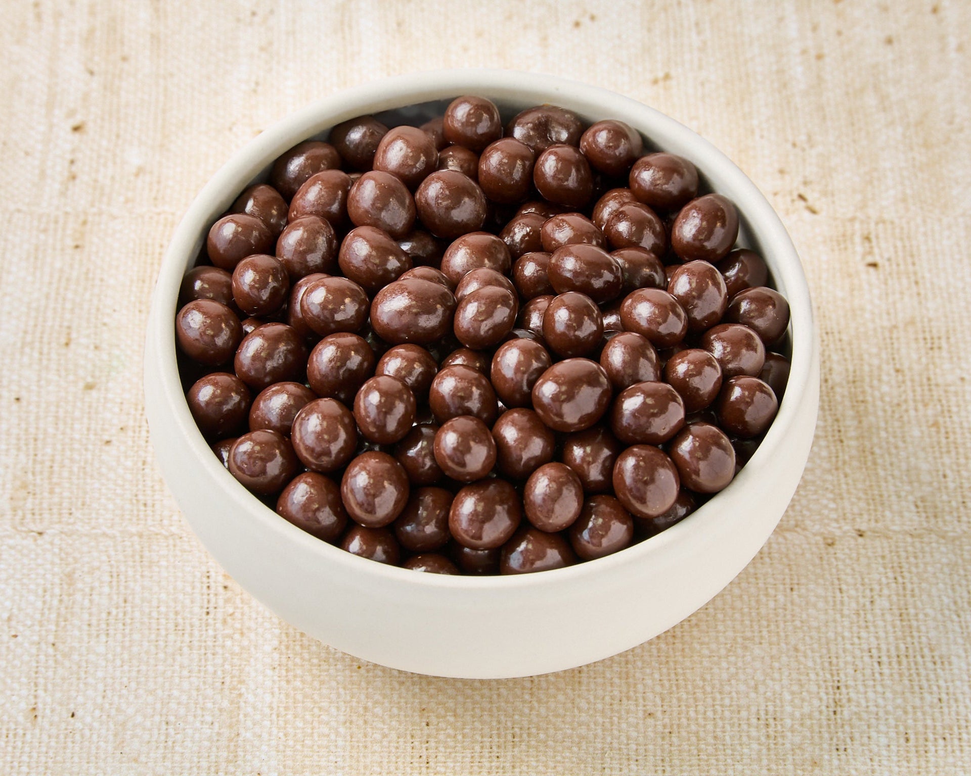 Roasted coffee beans dipped in dark chocolate
