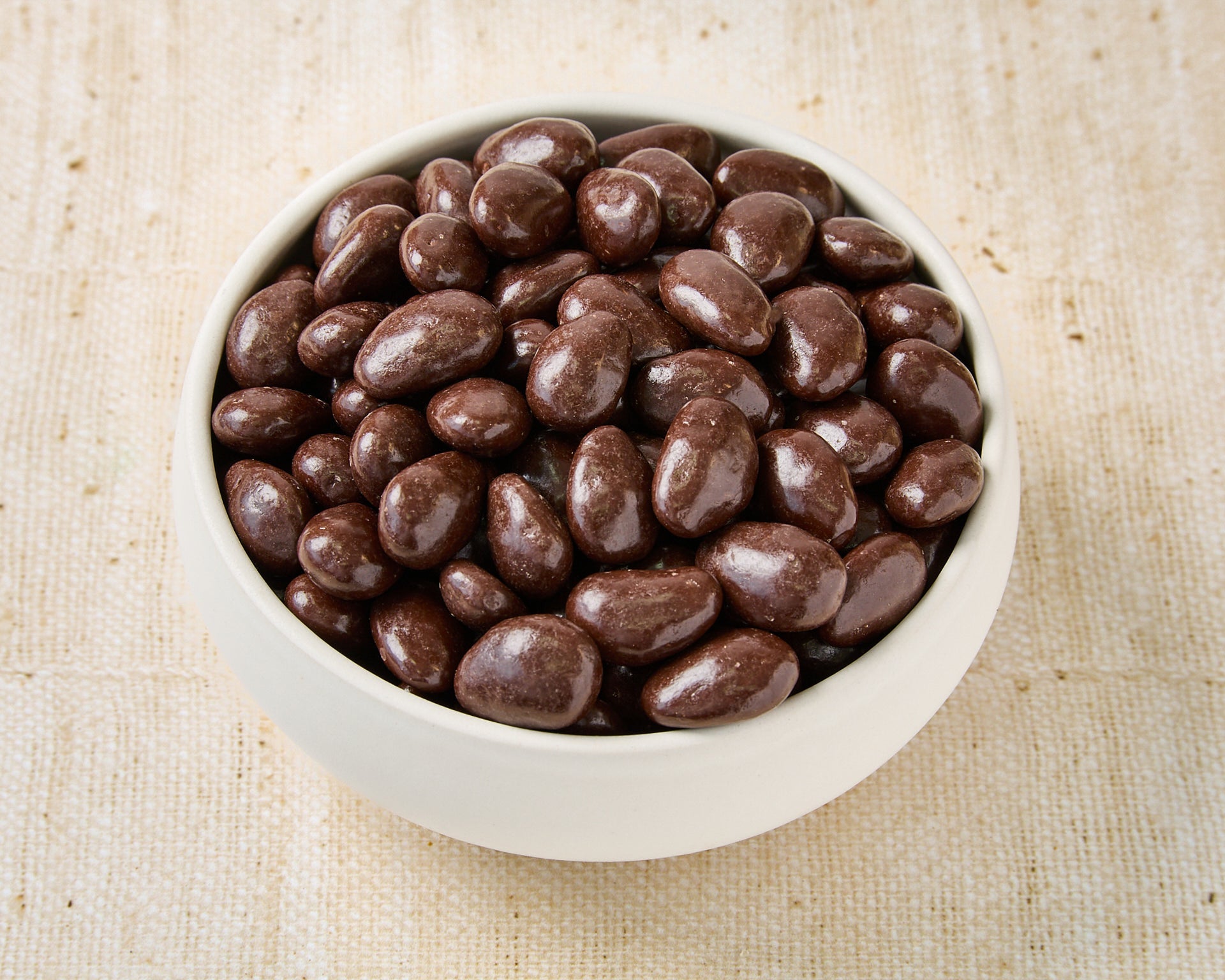 Almonds dipped in dark chocolate