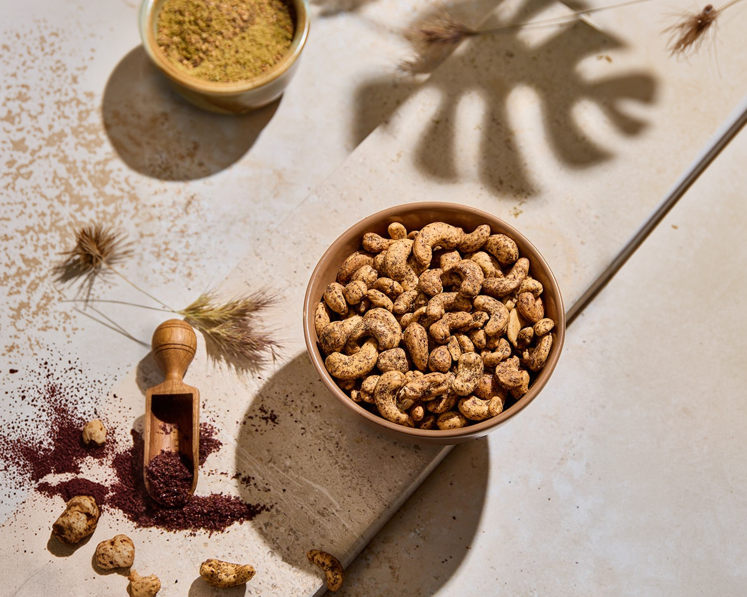 Roasted cashews with zaatar