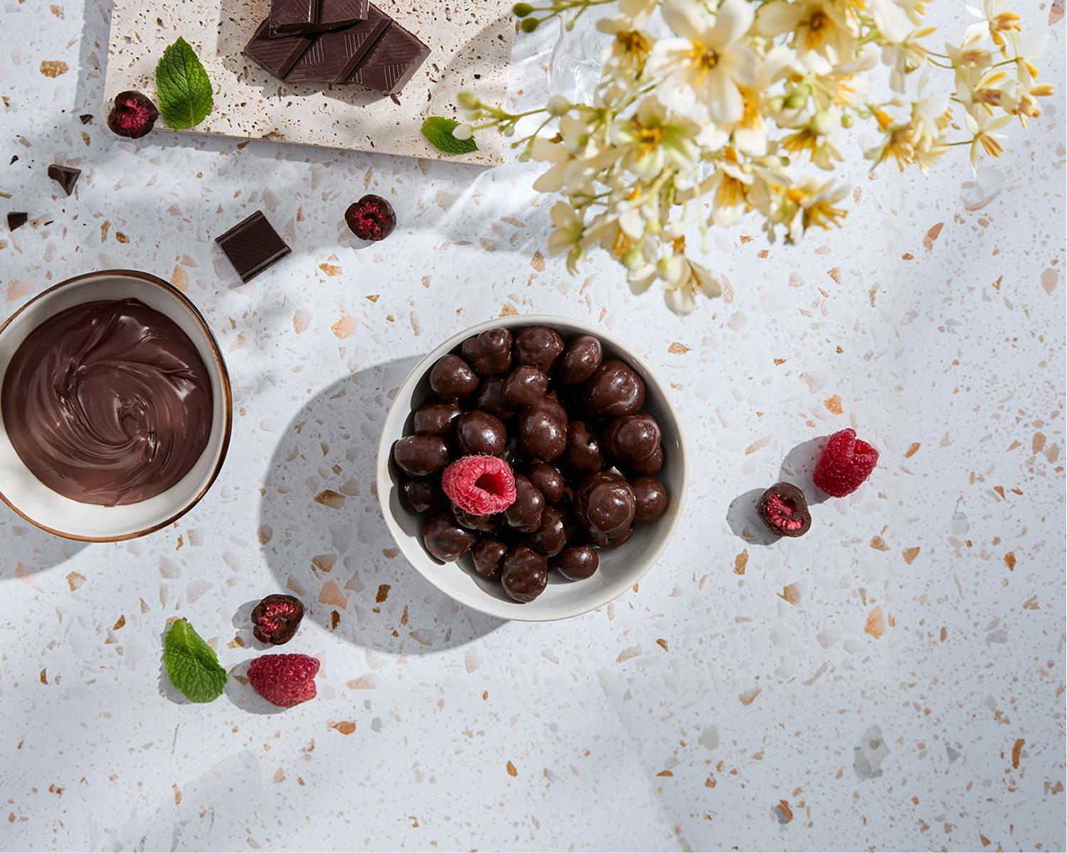 Lampone liofilizzato ricoperto di cioccolato fondente