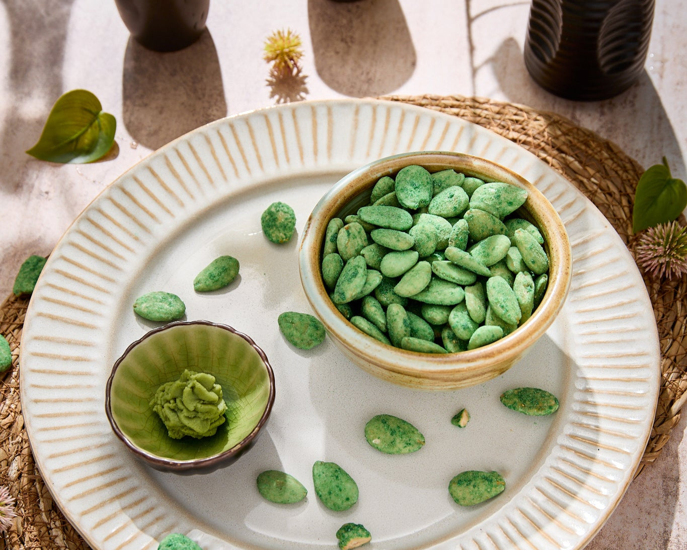 Almendra tostada sabor wasabi