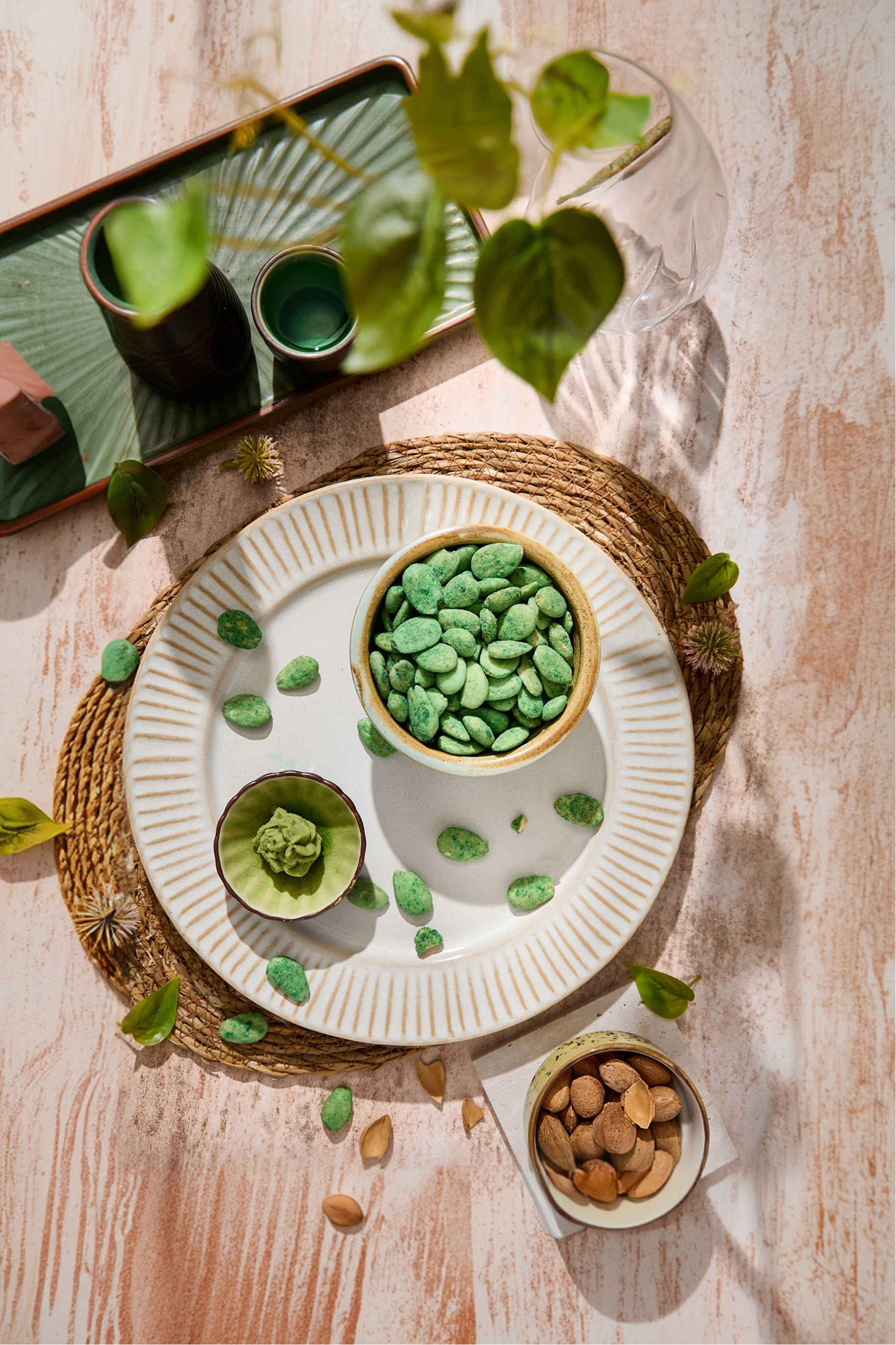 Almendra tostada sabor wasabi