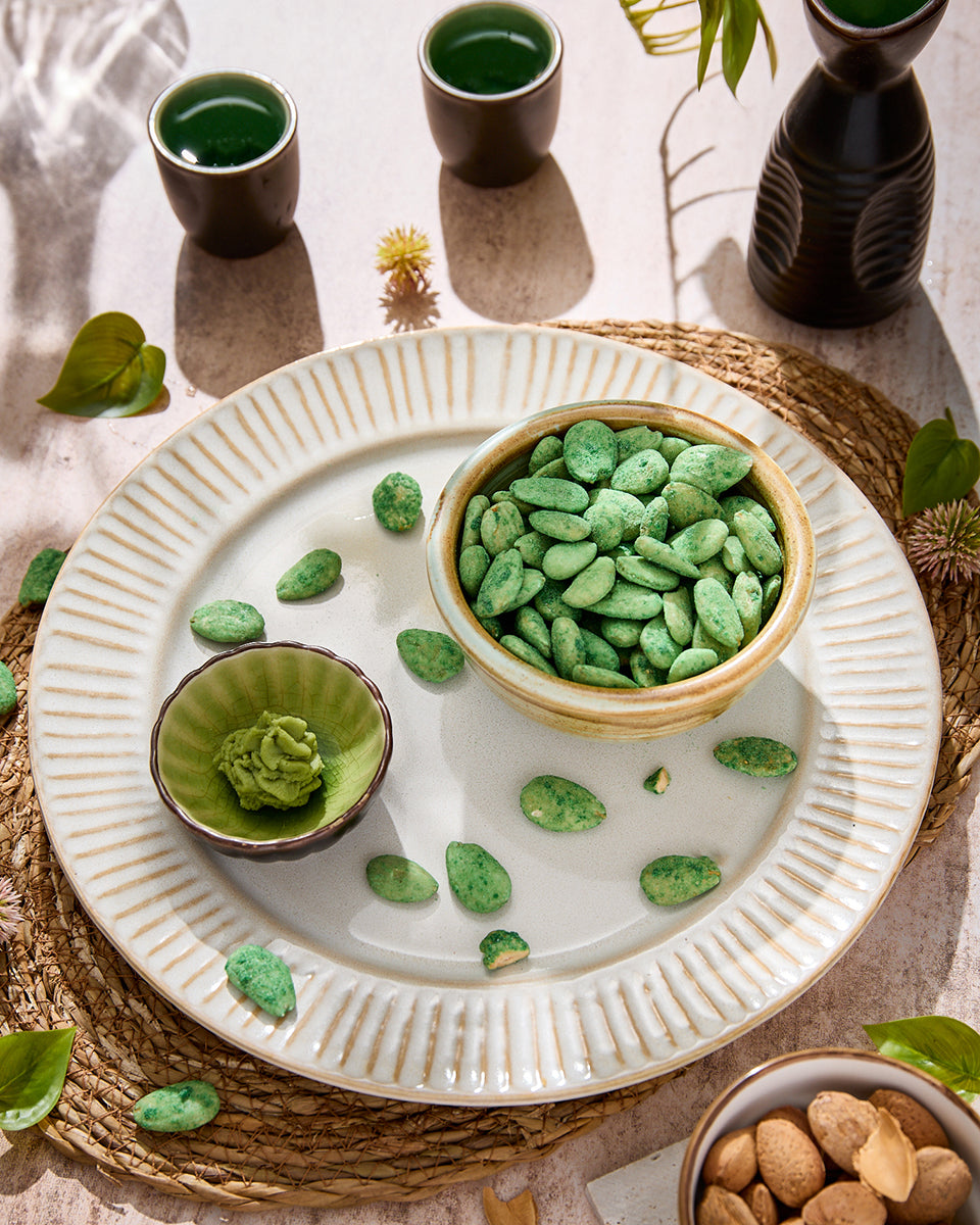 Almendra tostada sabor wasabi