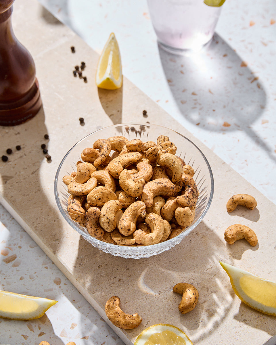 Anacardo tostado sabor limón pimienta