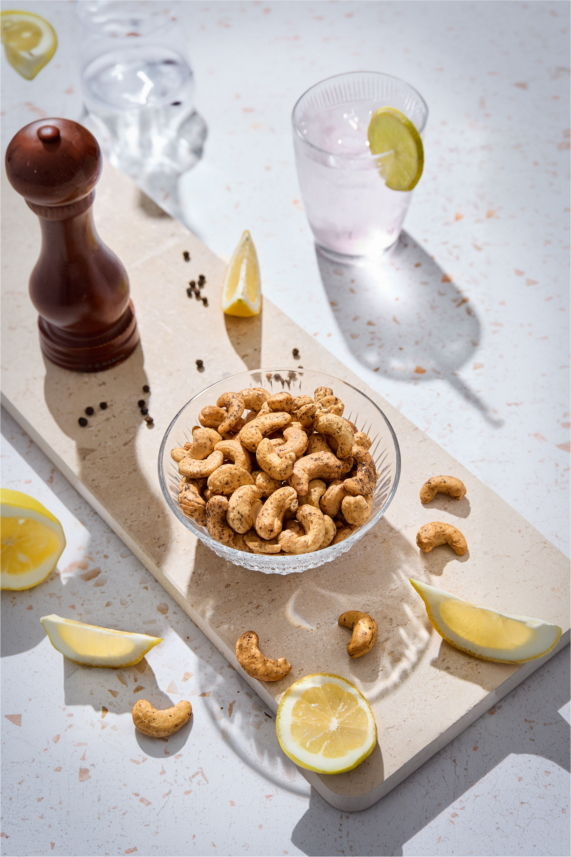 Anacardo tostado sabor limón pimienta