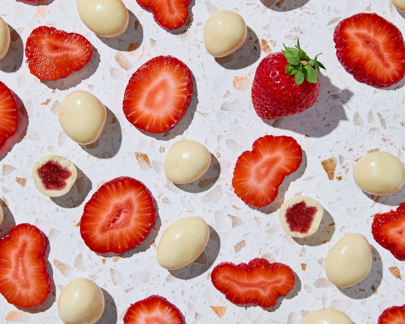 Strawberry dipped in white chocolate