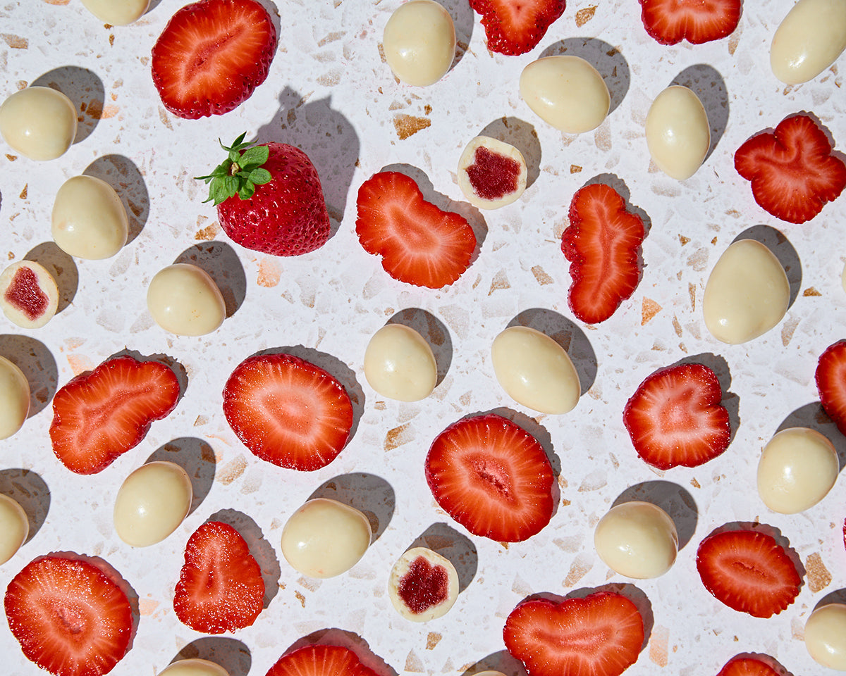 Fresa bañada en chocolate blanco