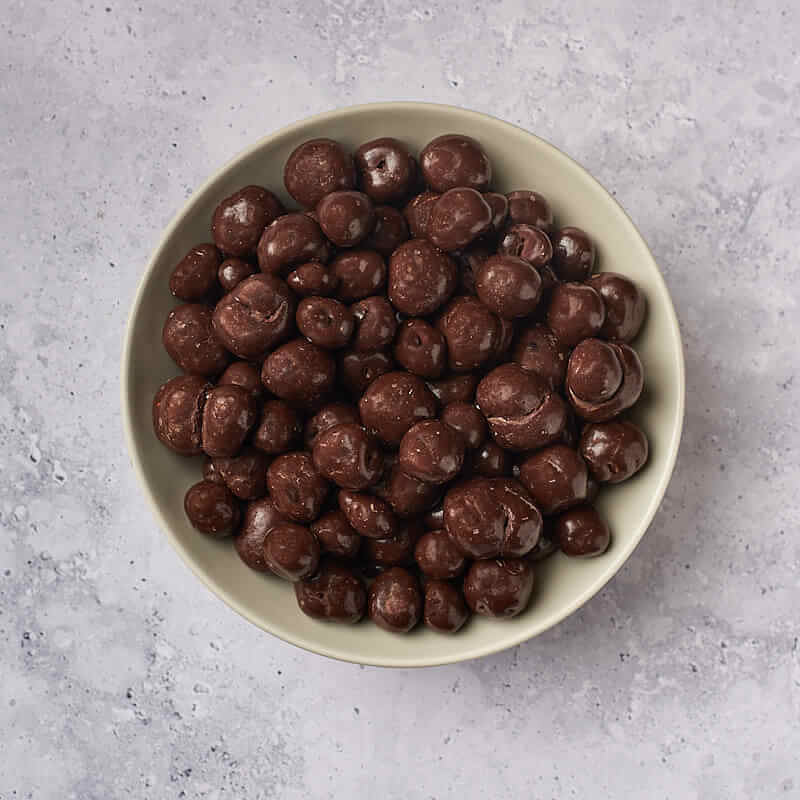 Frambuesa liofilizada bañada en chocolate negro