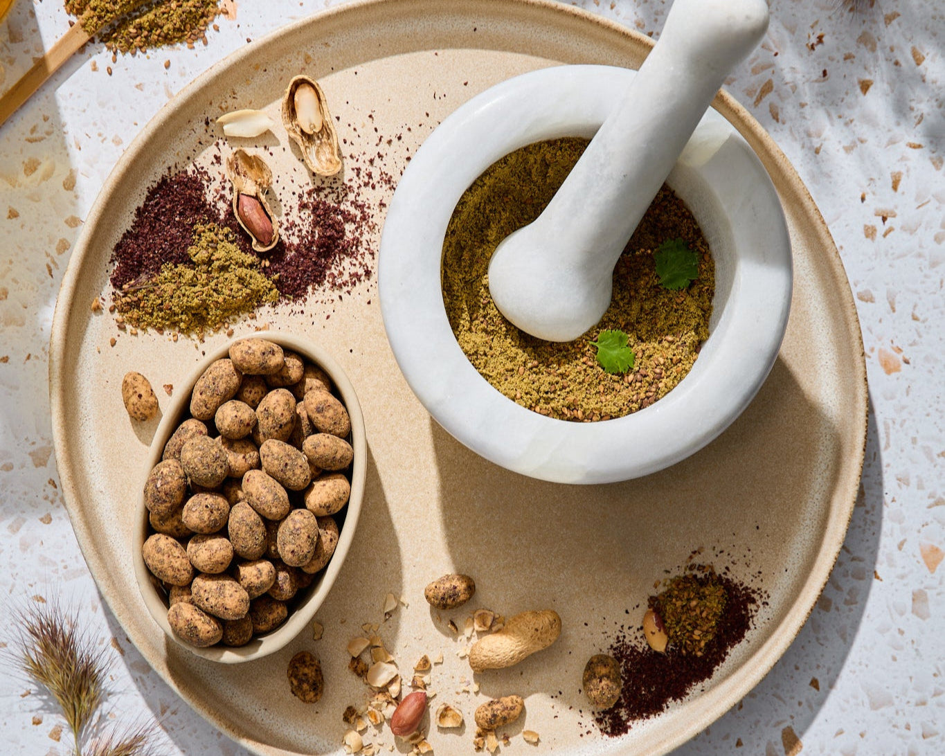 Crunchy coated krikri peanuts zaatar