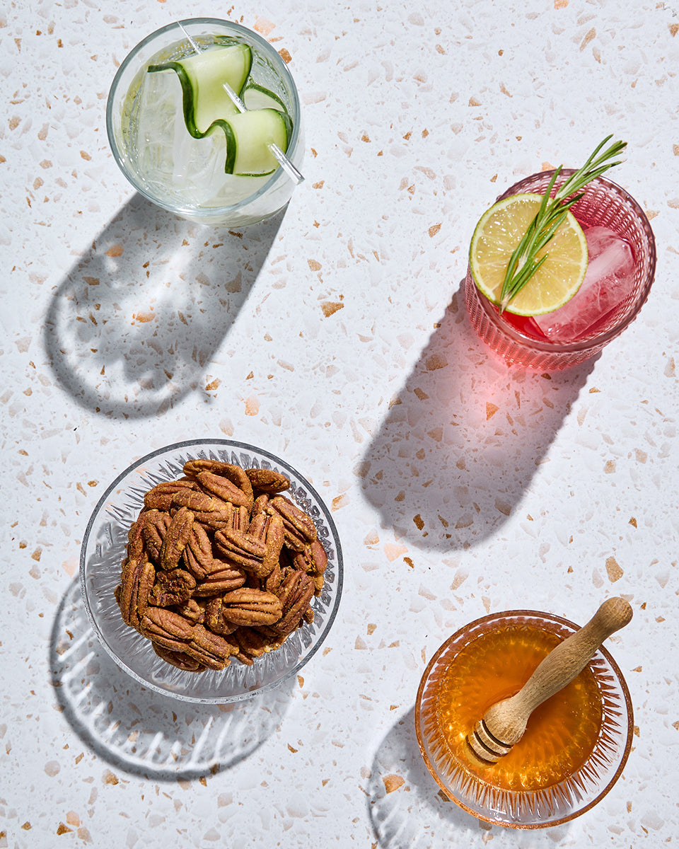 Nuez pecana tostada sabor miel mostaza